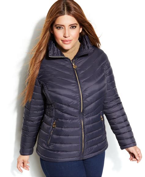 michael kors blue puffer jacket